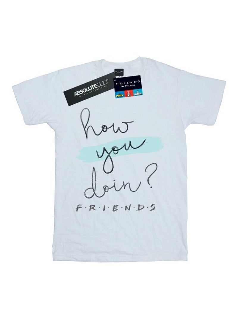 Friends - T-shirt HOW YOU DOIN? Blanc - Kiabi