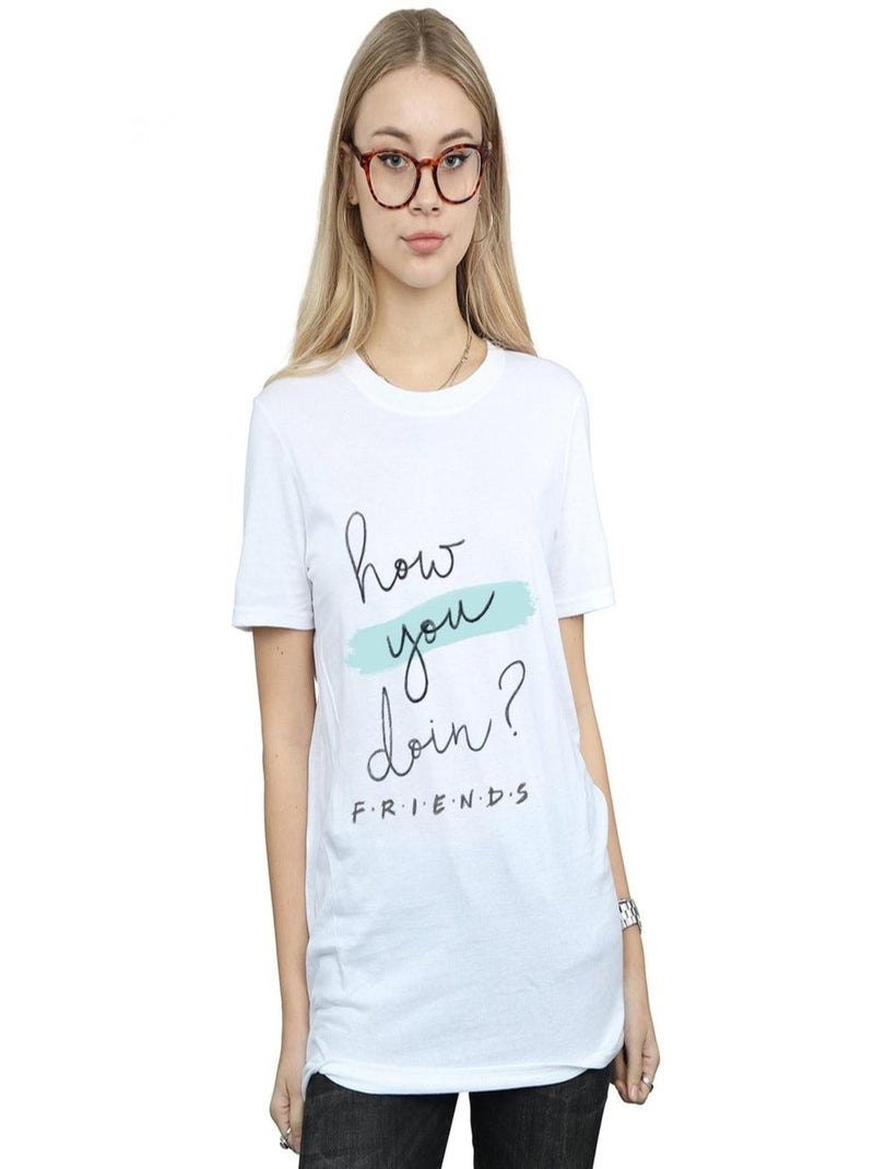 Friends - T-shirt HOW YOU DOIN? Blanc - Kiabi