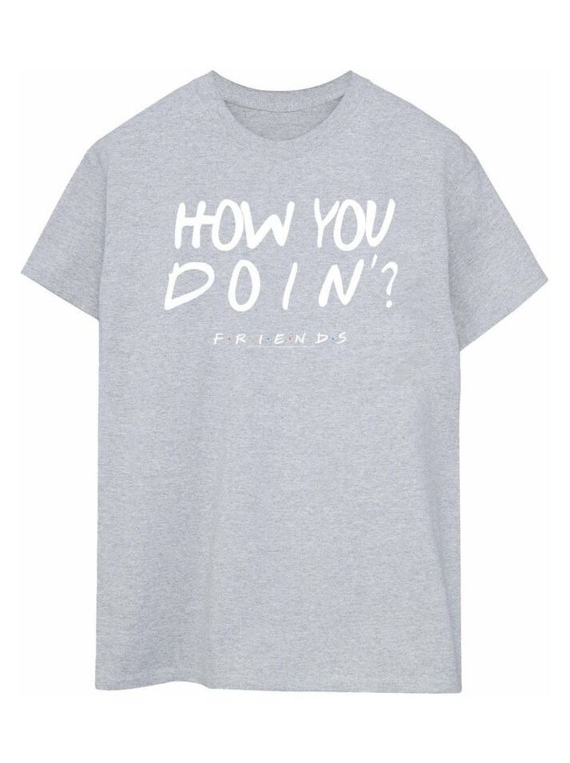 Friends - T-shirt HOW YOU DOIN? Gris chiné - Kiabi