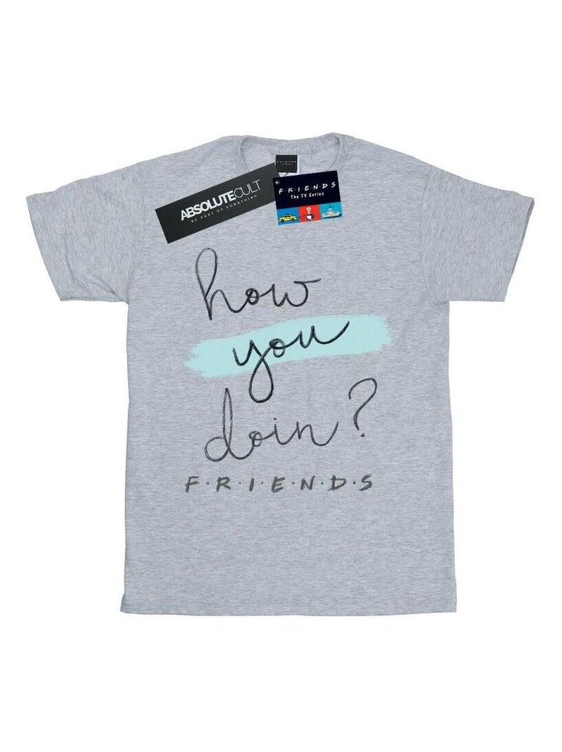 Friends - T-shirt HOW YOU DOIN? Gris chiné - Kiabi