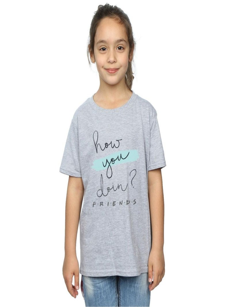 Friends - T-shirt HOW YOU DOIN? Gris chiné - Kiabi