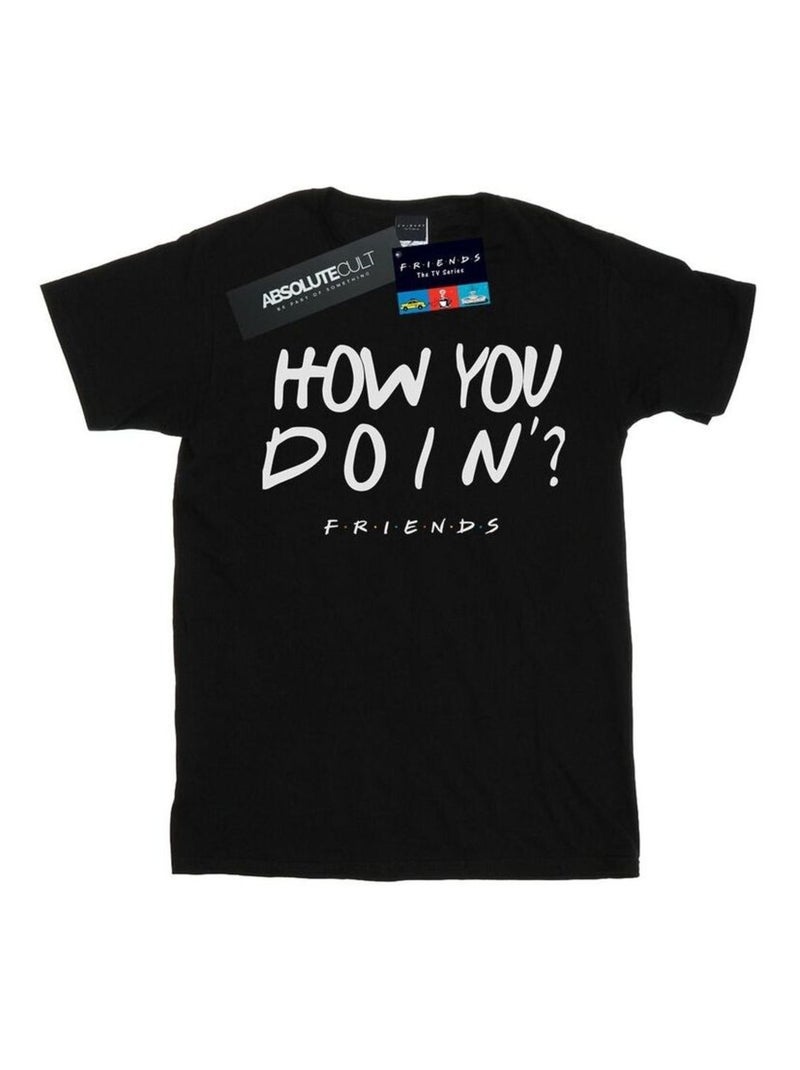 Friends - T-shirt HOW YOU DOIN? Noir - Kiabi