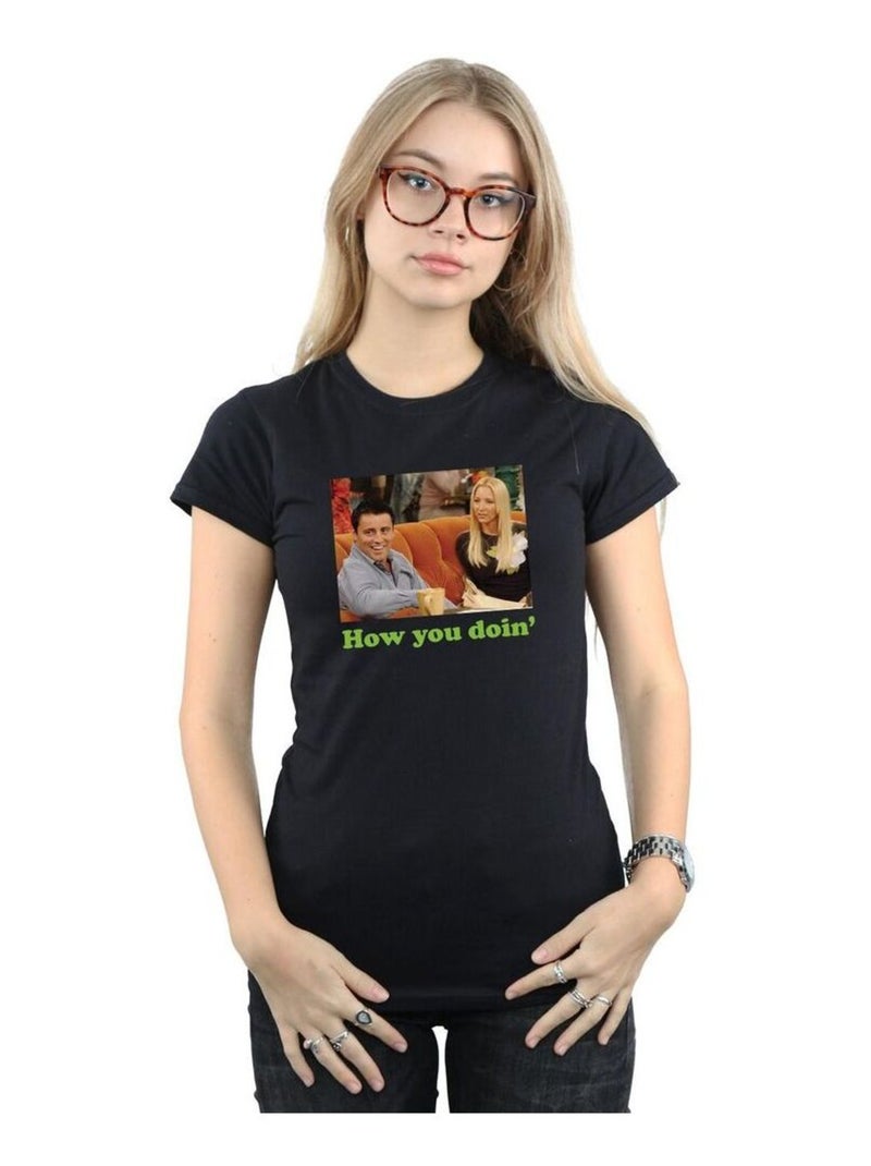 Friends - T-shirt HOW YOU DOIN Noir - Kiabi