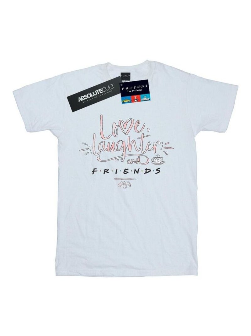 Friends - T-shirt LOVE LAUGHTER Blanc - Kiabi