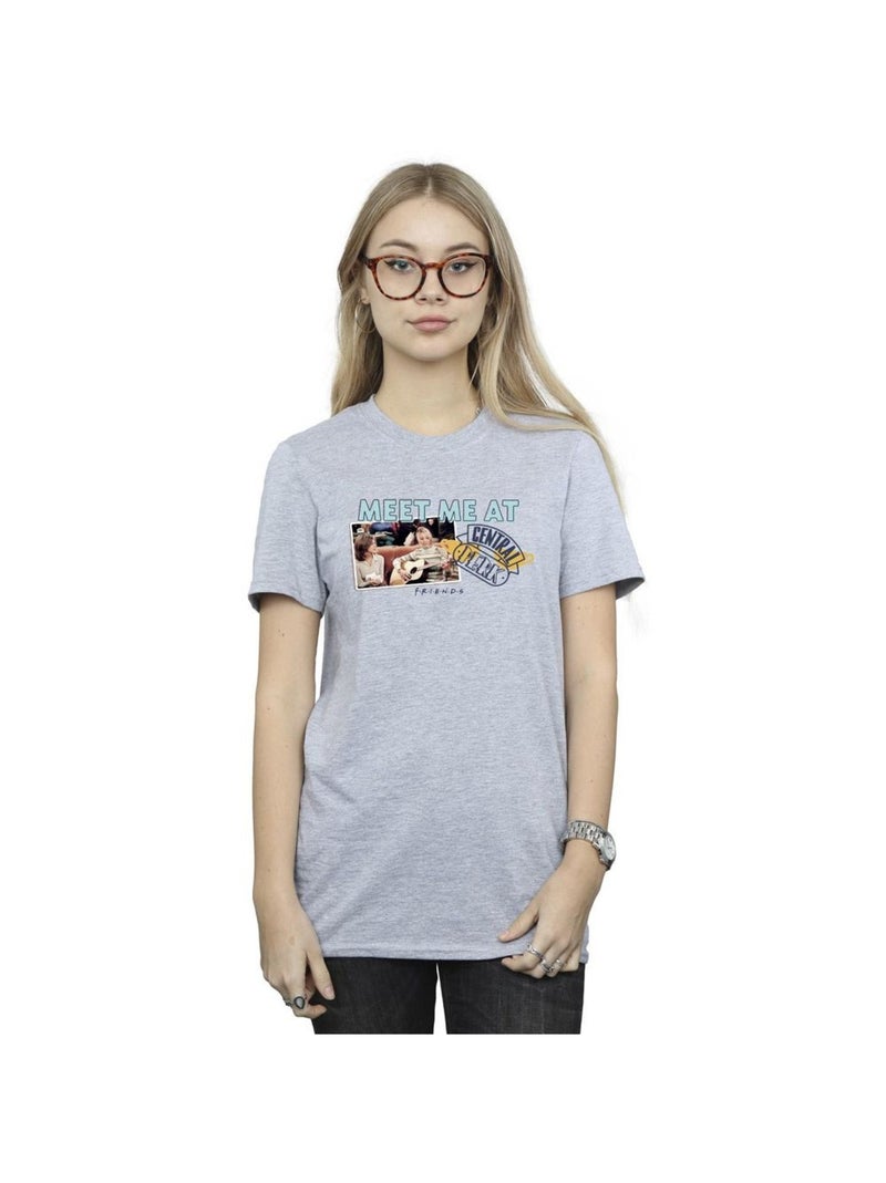 Friends - T-shirt MEET ME AT CENTRAL PERK Gris chiné - Kiabi