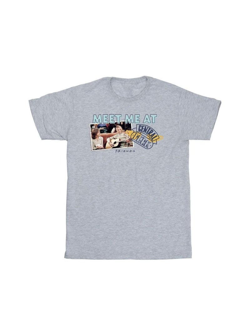 Friends - T-shirt MEET ME AT CENTRAL PERK Gris chiné - Kiabi