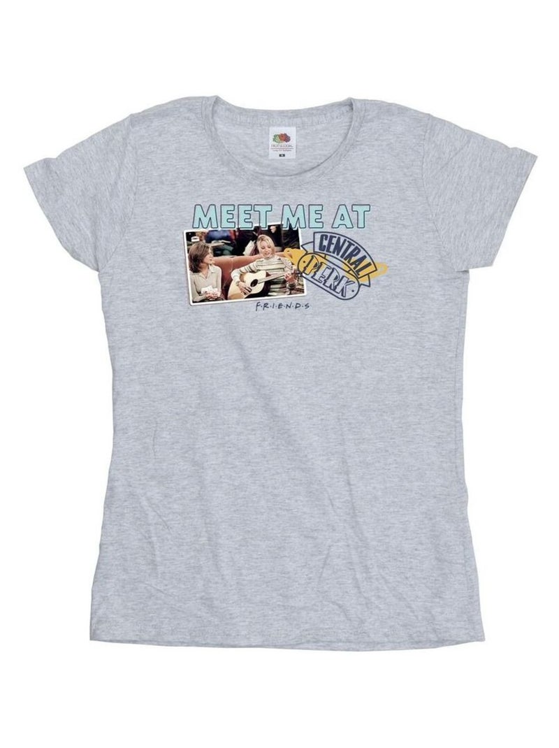 Friends - T-shirt MEET ME AT CENTRAL PERK Gris chiné - Kiabi