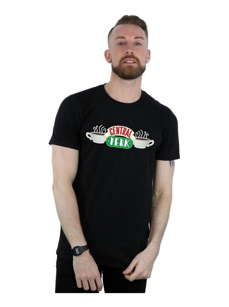 Friends T-shirt motif/style Central Perk Noir Homme