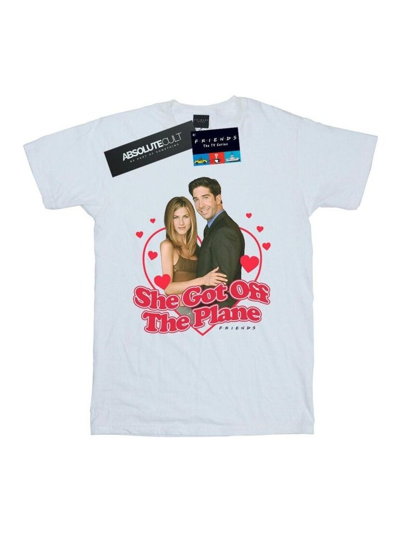 Friends - T-shirt SHE GOT OFF THE PLANE Blanc - Kiabi
