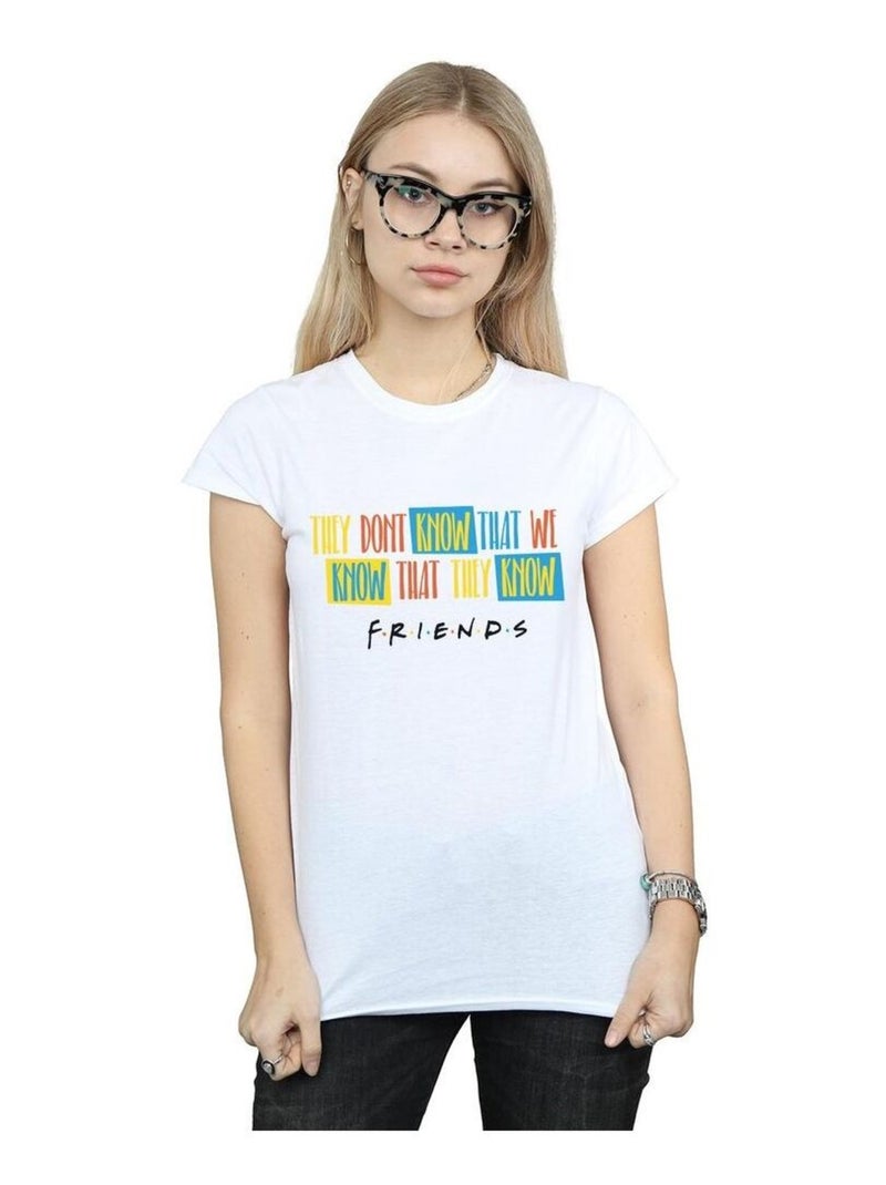 Friends - T-shirt THEY DON'T KNOW SCRIPT Blanc - Kiabi