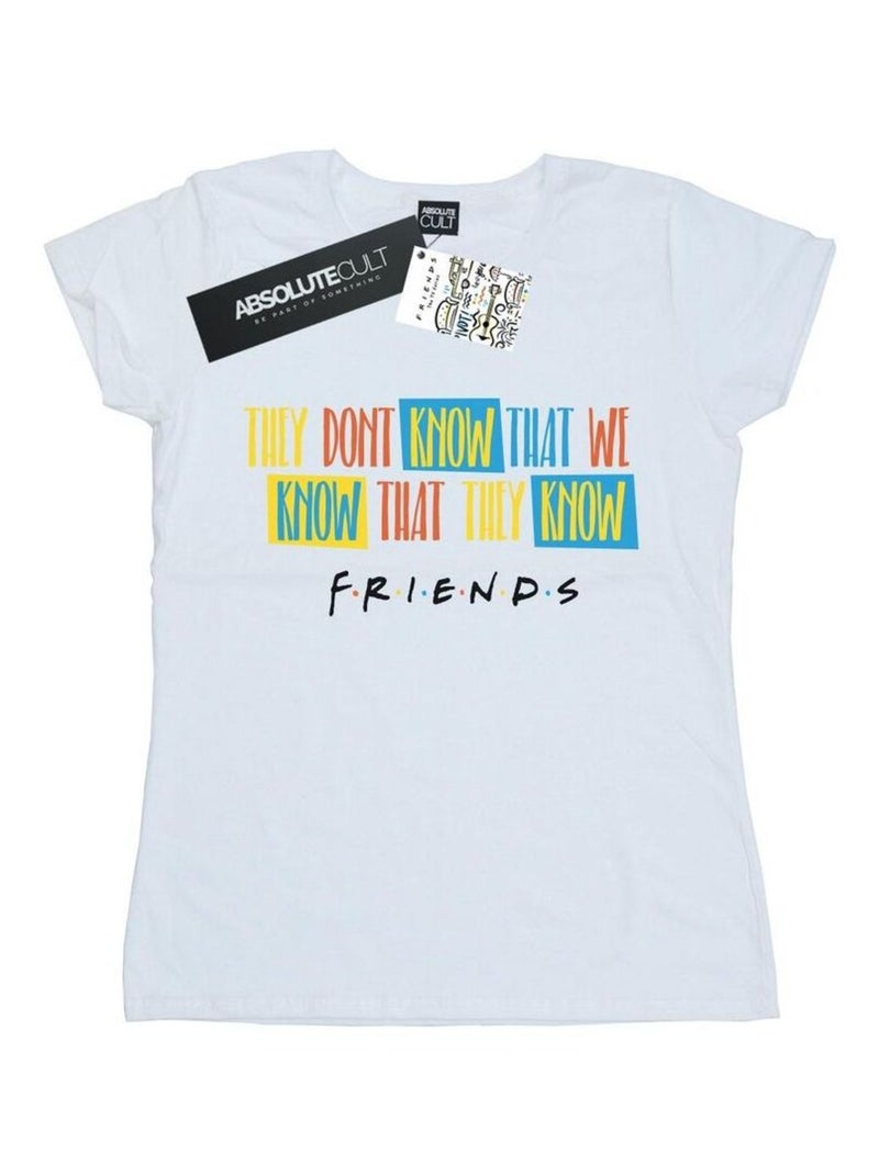 Friends - T-shirt THEY DON'T KNOW SCRIPT Blanc - Kiabi