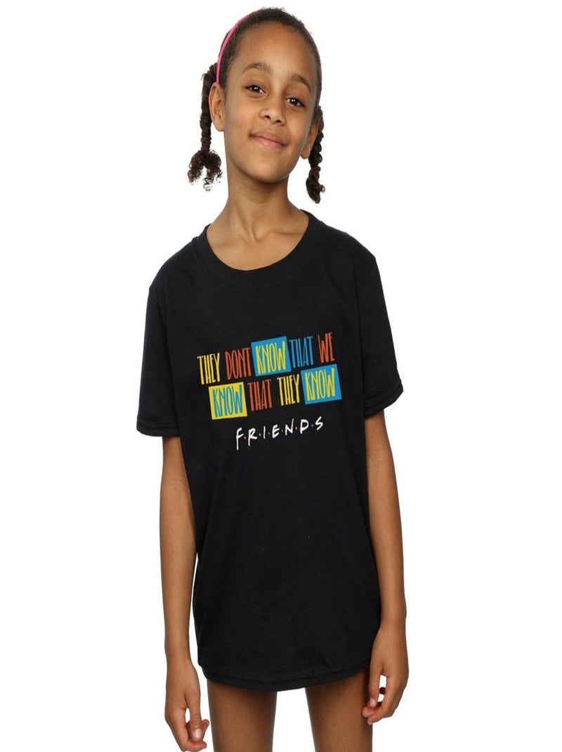 Friends - T-shirt THEY DON'T KNOW SCRIPT Noir - Kiabi