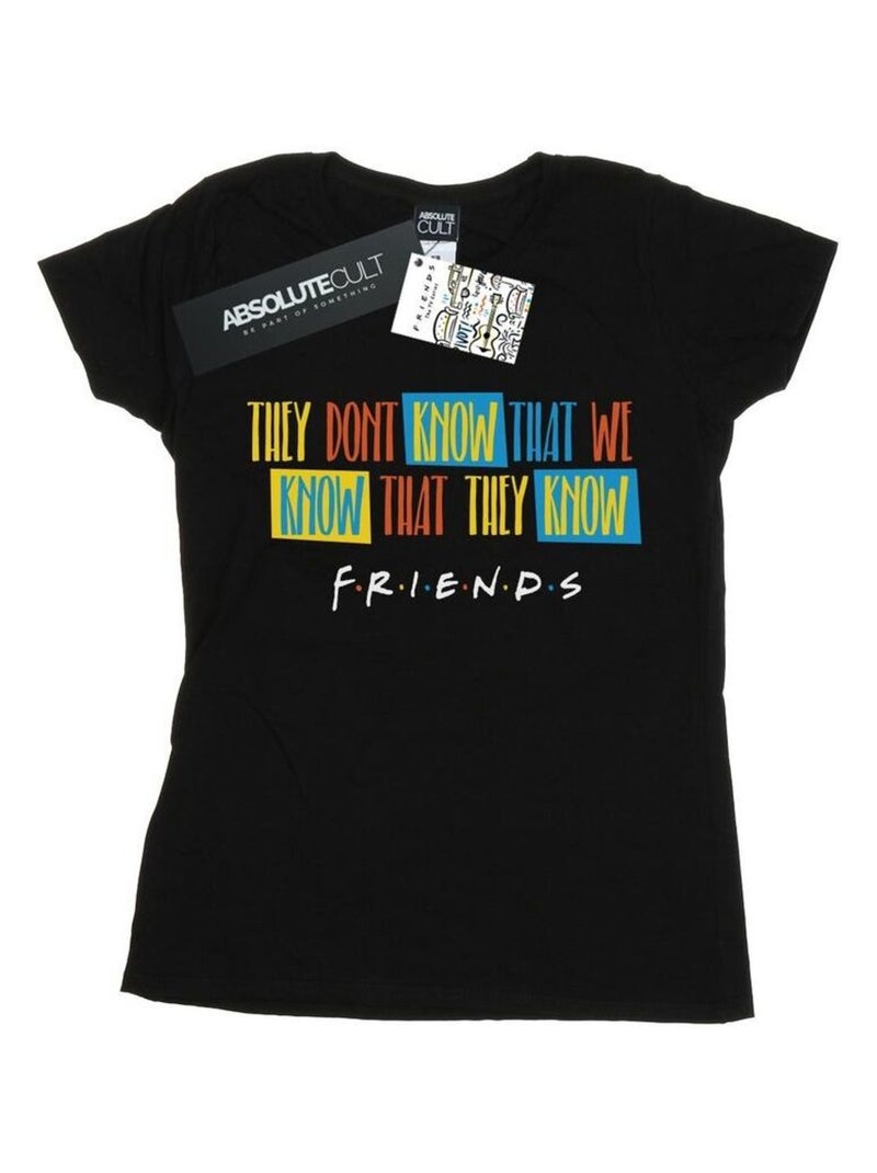 Friends - T-shirt THEY DON'T KNOW SCRIPT Noir - Kiabi