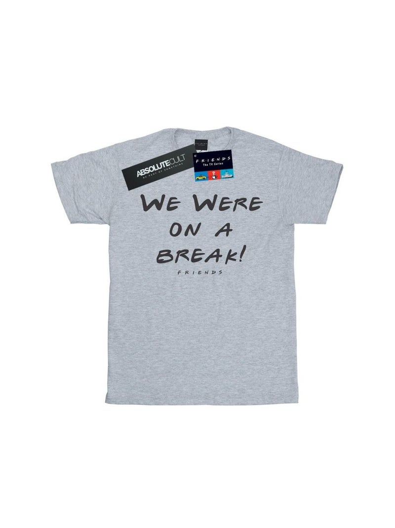 Friends - T-shirt WE WERE ON A BREAK Gris chiné - Kiabi