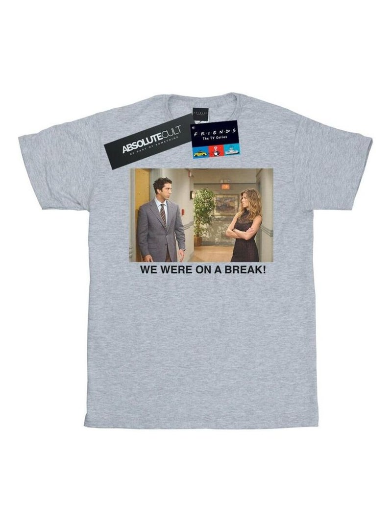 Friends - T-shirt WE WERE ON A BREAK Gris chiné - Kiabi