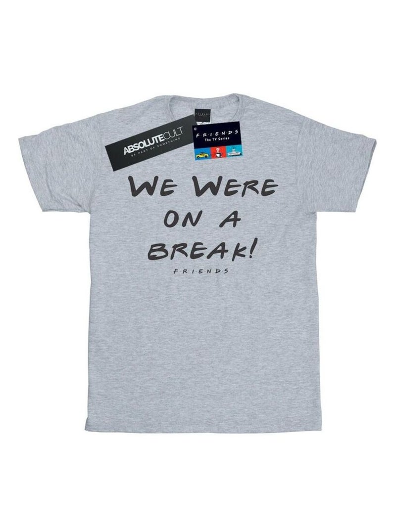 Friends - T-shirt WE WERE ON A BREAK Gris chiné - Kiabi