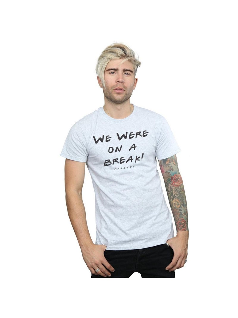 Friends - T-shirt WE WERE ON A BREAK Gris chiné - Kiabi