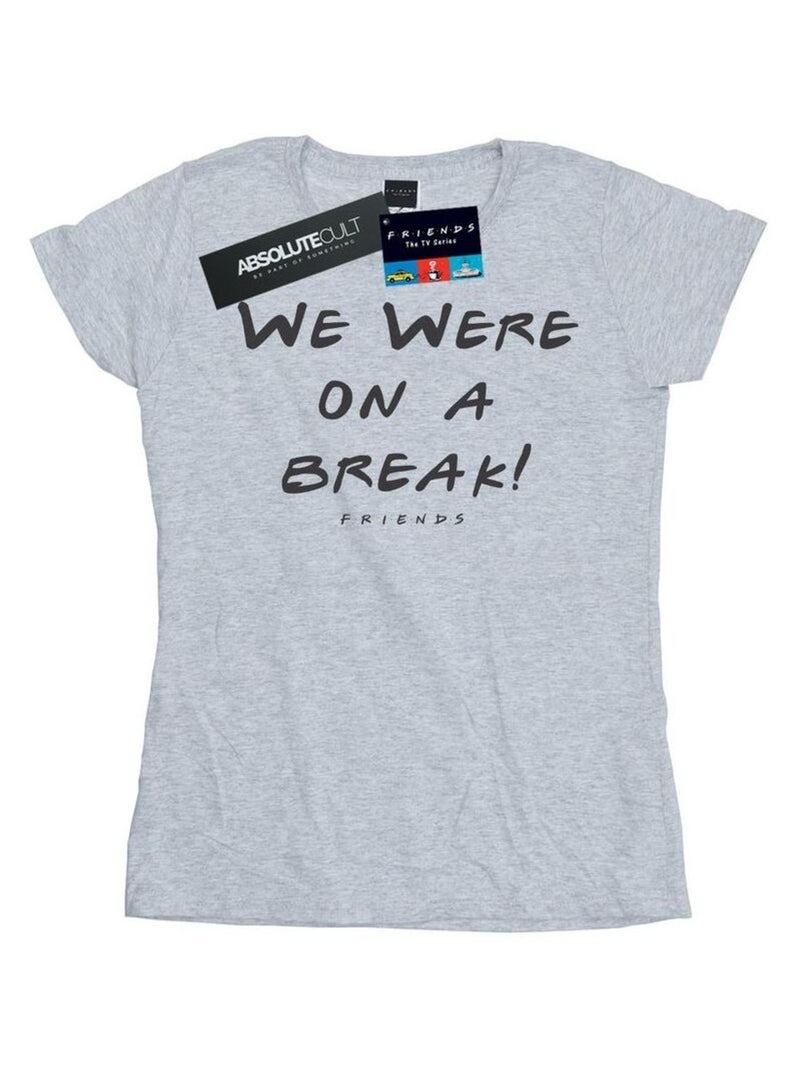 Friends - T-shirt WE WERE ON A BREAK Gris chiné - Kiabi