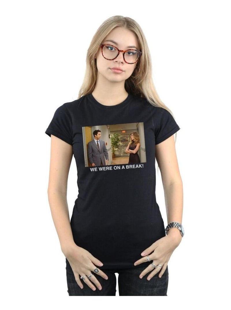 Friends - T-shirt WE WERE ON A BREAK Noir - Kiabi