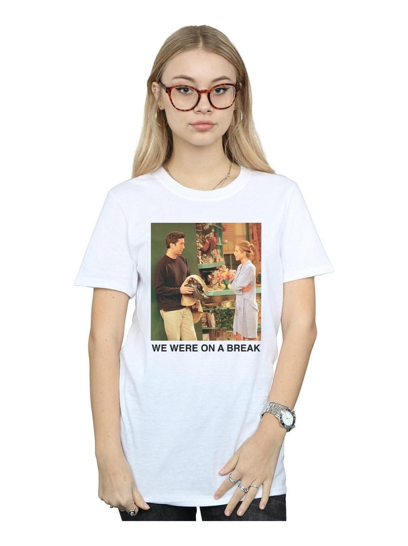 Friends - T-shirt WE WERE ON A BREAK ROBE Blanc - Kiabi