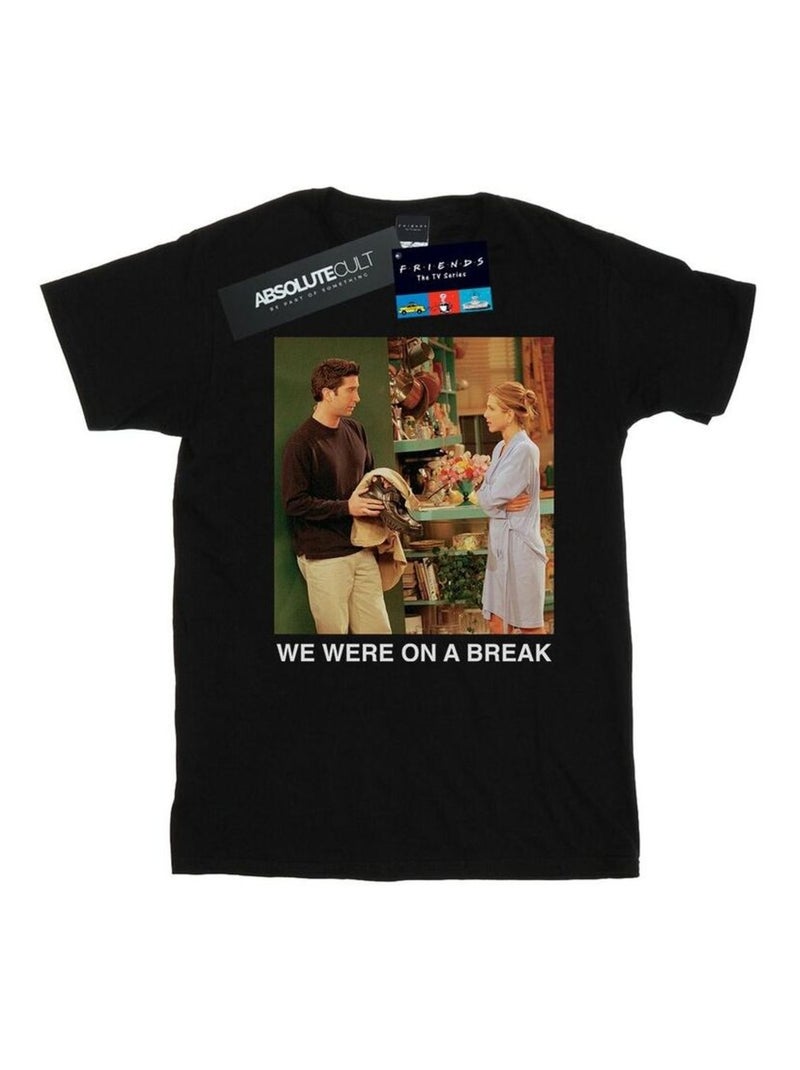 Friends - T-shirt WE WERE ON A BREAK ROBE Noir - Kiabi