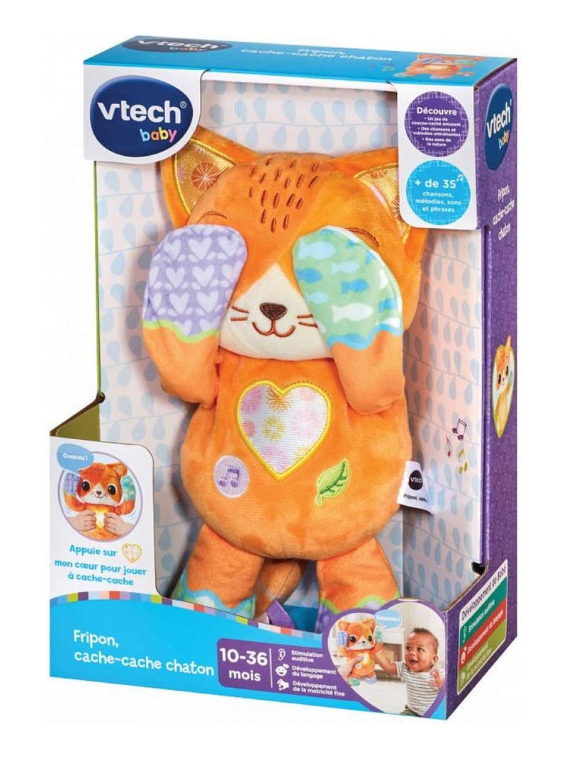 Fripon cache-cache chaton - Peluche interactif Multicolore - Kiabi