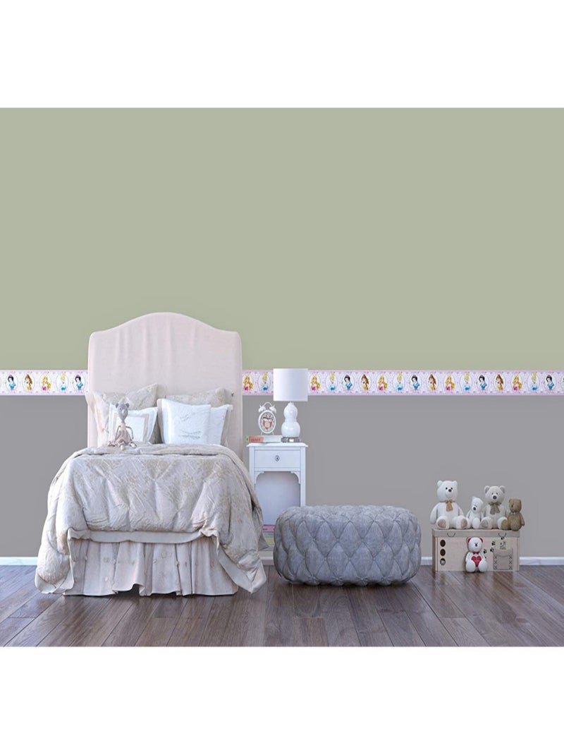 Frise 4 Princesses Disney La Belle au bois dormant, Cendrillon Blanche Neige, Belle Multicolore - Kiabi