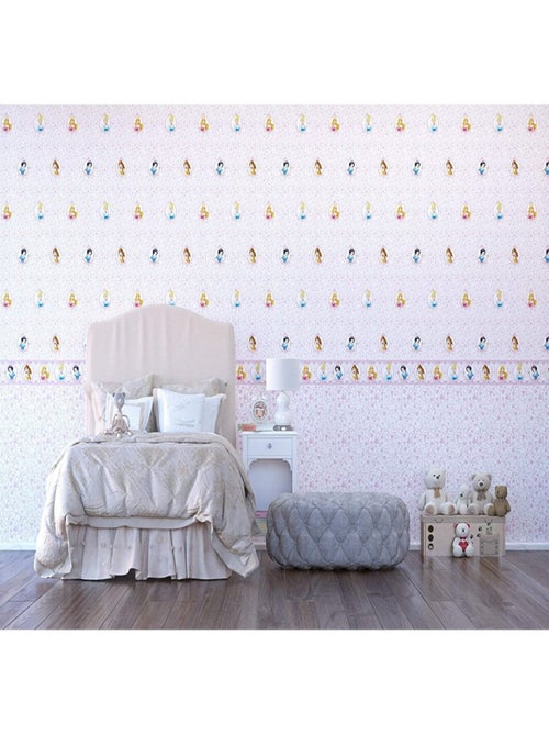 Frise 4 Princesses Disney La Belle au bois dormant, Cendrillon Blanche Neige, Belle - Kiabi