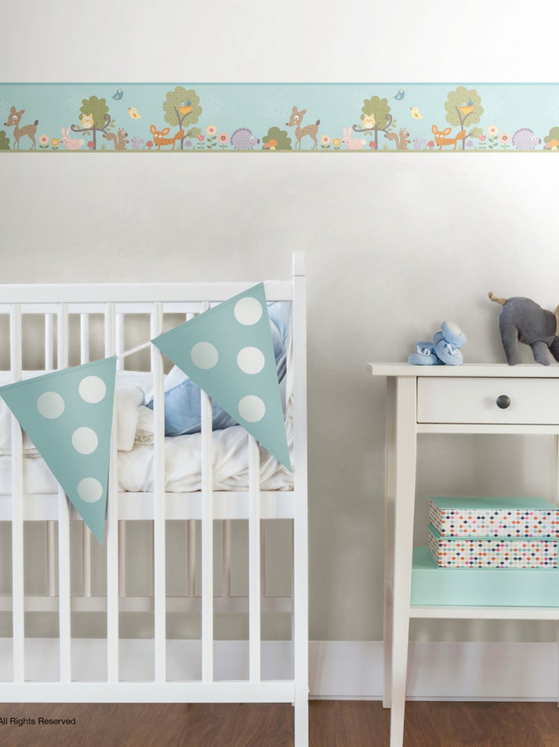 Frise adhésive - Animaux De La Forêt - Longueur 22,86 cm Multicolore - Kiabi