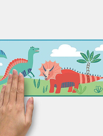 Frise adhésive - Dinosaure Parade - Longueur 22,86 cm