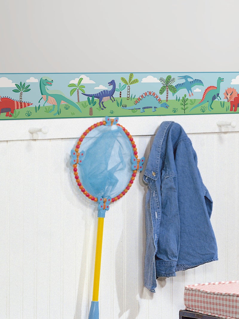 Frise adhésive - Dinosaure Parade - Longueur 22,86 cm Multicolore - Kiabi