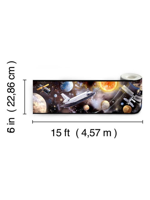 Frise adhésive - Espace Galaxy - Longueur 22,86 cm - Kiabi