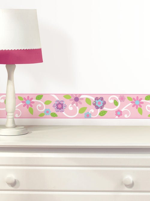 Frise adhésive - Florale - Longueur 22,86 cm - Kiabi