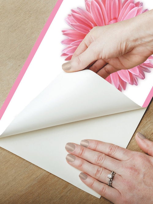 Frise adhésive - Florale Rose - Longueur 22,86 cm - Kiabi