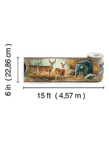 Frise adhésive - Savane - Longueur 22,86 cm