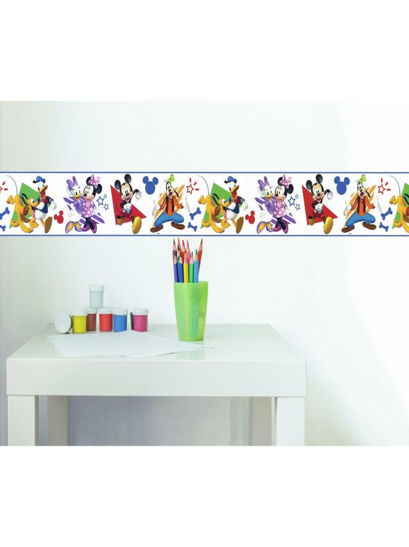 Frise adhésive Disney Mickey and Friends - 12,7 cm x 4.57 m Multicolore - Kiabi