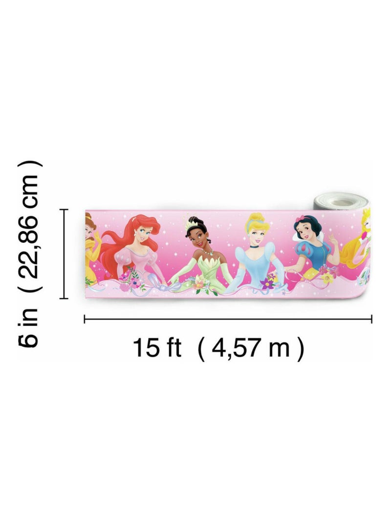 Frise adhésive Disney Princesses Dream - 12,7 cm x 4.57 m Multicolore - Kiabi
