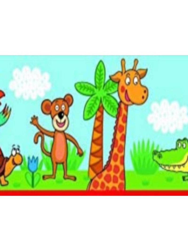 Frise Animaux de la Jungle 0.14x5m Multicolore - Kiabi