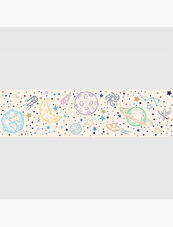 Frise auto-adhésive - espace dessiné beige - 500x13,8 cm