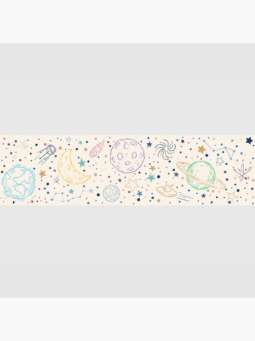 Frise auto-adhésive - espace dessiné beige - 500x13,8 cm - Kiabi