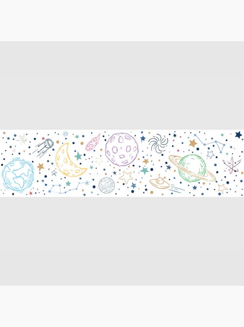 Frise auto-adhésive - espace dessiné blanc - 500x13,8 cm - Kiabi