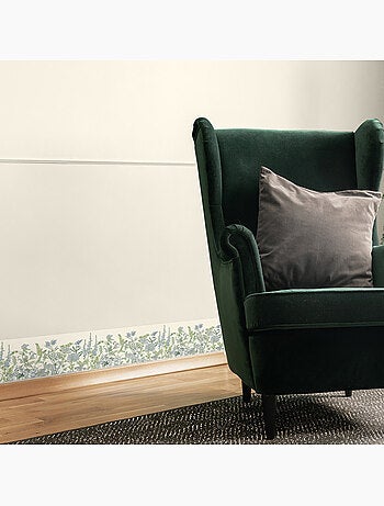 Frise auto-adhésive - fleurs de vesce sur fond beige - 500x13,8 cm