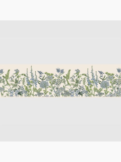 Frise auto-adhésive - fleurs de vesce sur fond beige - 500x13,8 cm - Kiabi