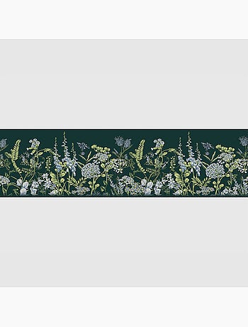 Frise auto-adhésive - fleurs de vesce sur fond vert brunswick - 500x13,8 cm