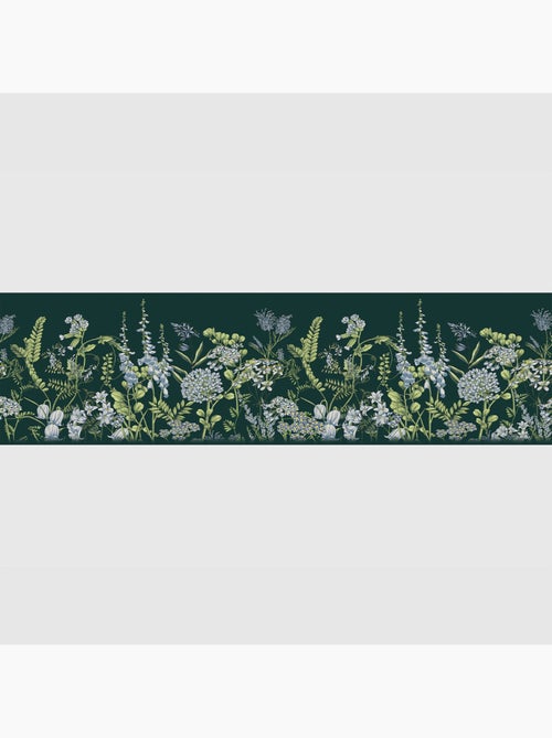 Frise auto-adhésive - fleurs de vesce sur fond vert brunswick - 500x13,8 cm - Kiabi
