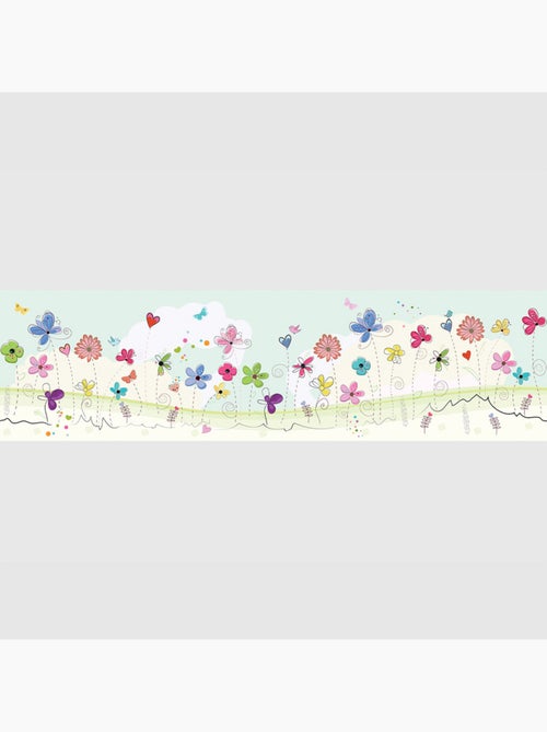 Frise auto-adhésive - gribouillage de fleurs d'été - 500x13,8 cm - Kiabi