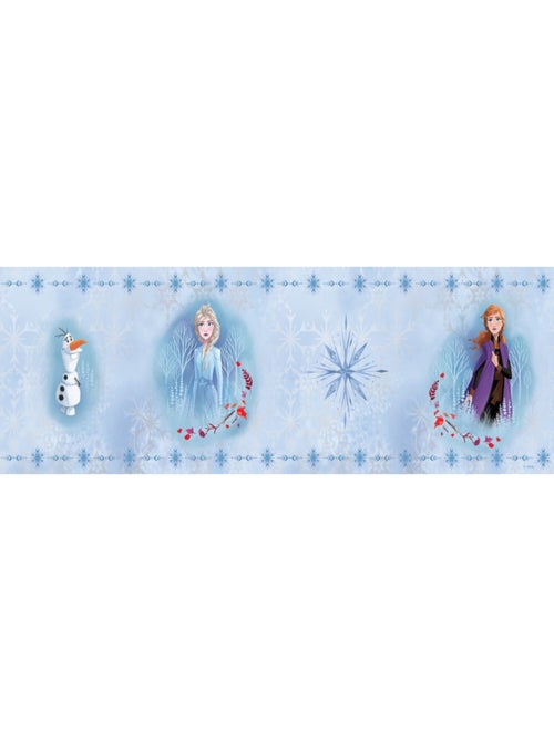 Frise auto-adhésive Disney - La Reine des Neiges 2 - modèle dessin fond bleu - 5 M x 14 CM - Kiabi