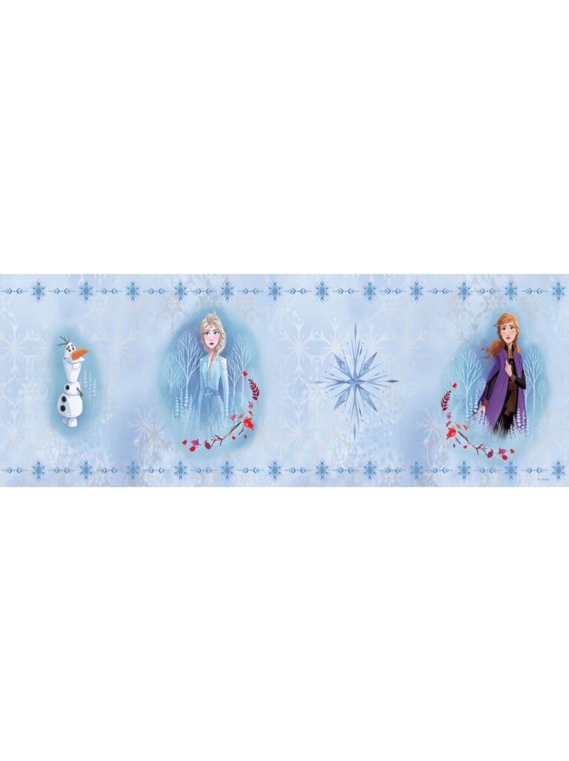 Frise auto-adhésive Disney - La Reine des Neiges 2 - modèle dessin fond bleu - 5 M x 14 CM Multicolore - Kiabi