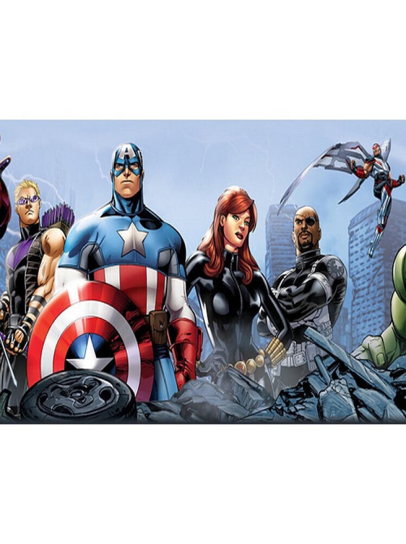 Frise auto-adhésive Disney Avengers 9 personnages Marvel 10CM X 5M Multicolore - Kiabi