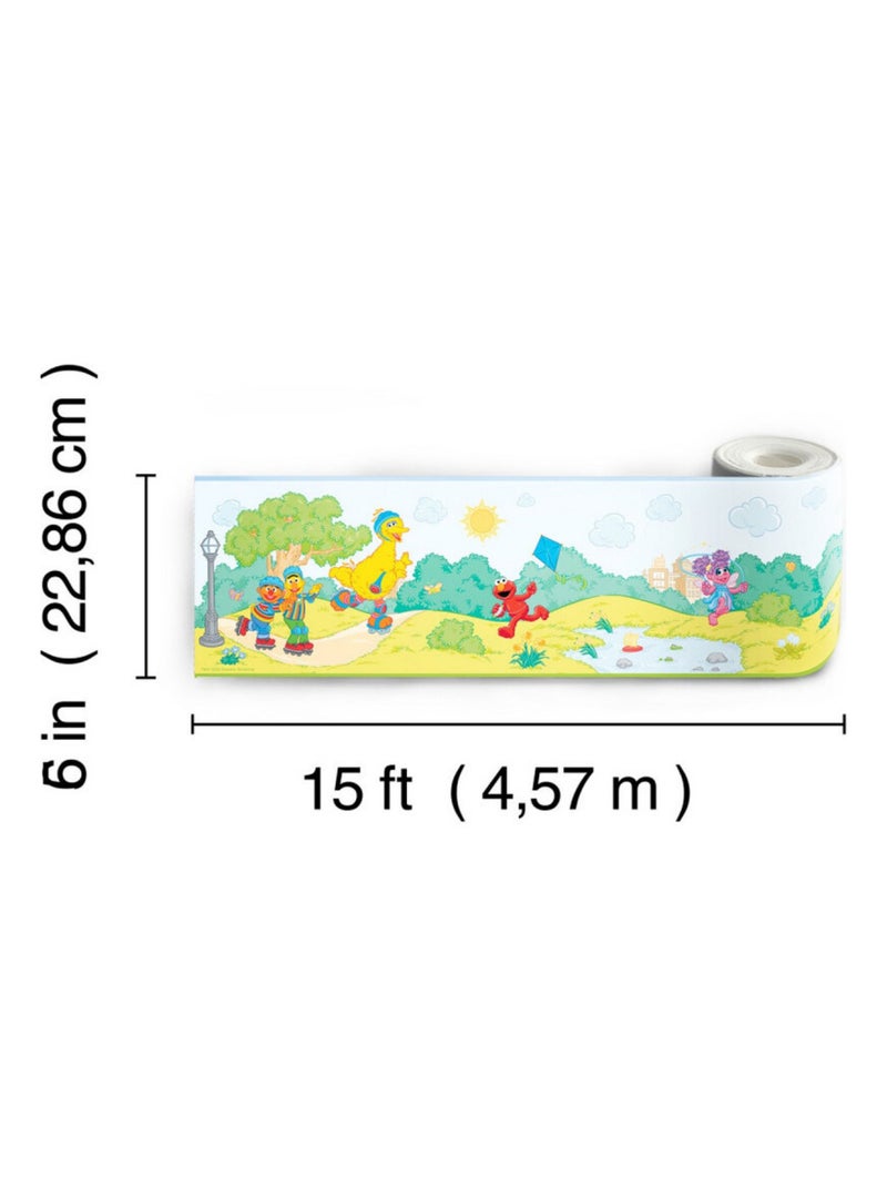 Frise auto-adhésive Sesame Street - 22.86 cm x 4.57 m Multicolore - Kiabi